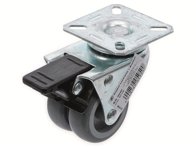 Doppel-Lenkrolle mit Bremse ø 50 mm