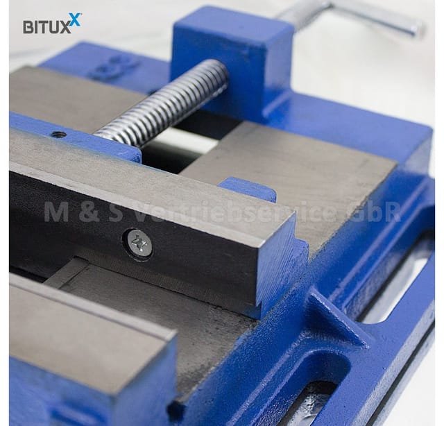 Bituxx - Universal Maschinenschraubstock 200mm Schraubstock Säulen Tisch Stand Bohrmaschine