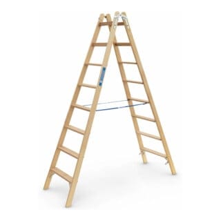 Zarges Holz Stehleiter Crestastep B, beidseitig begehbar 2x8 Stufen