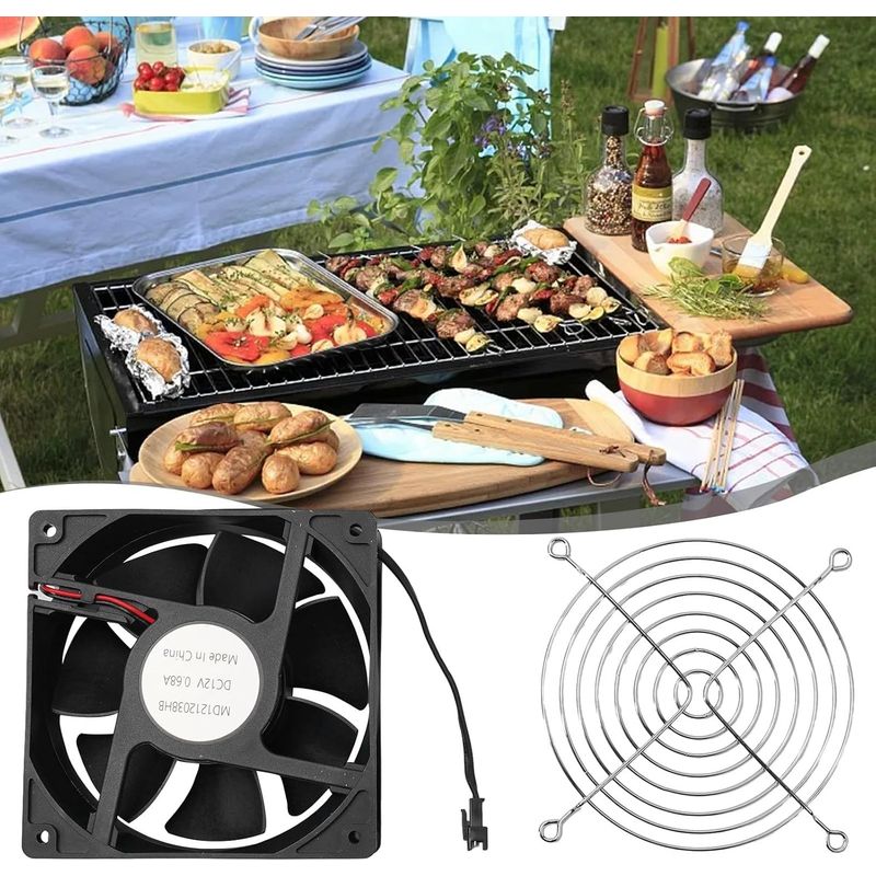 Ofenlüfter 12v Dc, Schwarzer Kunststoff, Für Masterbuilt Gravity 560/800/1050 Grill