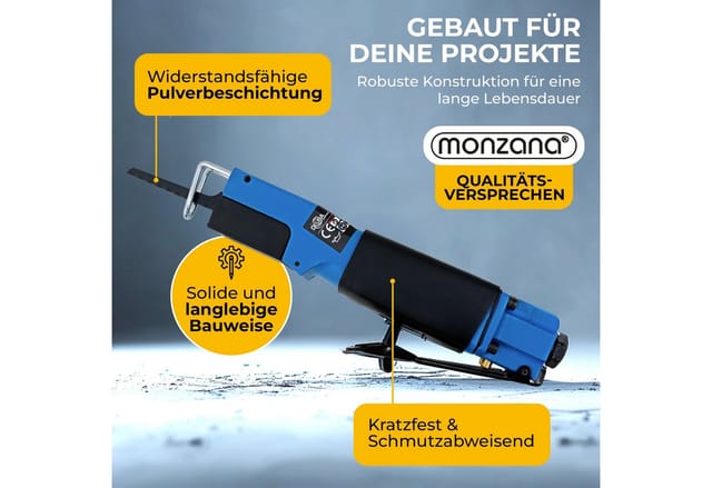 No Brand - Deuba Druckluft Karosseriesäge 6 Sägeblätter 10.000 U/min gummierter Griff Blechsäge Säbelsäge Blechschneider Stichsäge