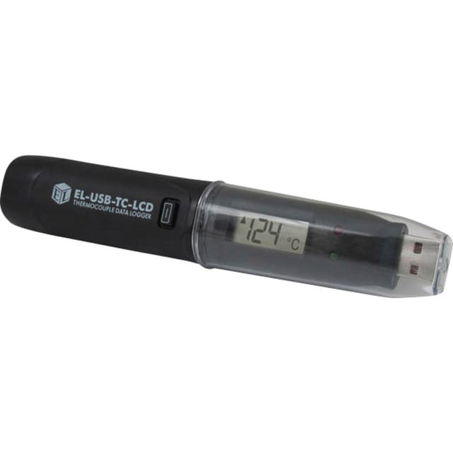 Lascar Electronics - el-usb-tc-lcd el-usb-tc-lcd Temperatur-Datenlogger Messgröße Temperatur -200 bis