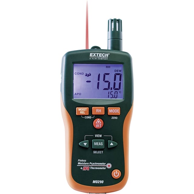 MO290-EU Luftfeuchtemessgerät (Hygrometer) 0 % rF 99 % rF Taupunkt-/Schimmelwarnanzeige - Extech