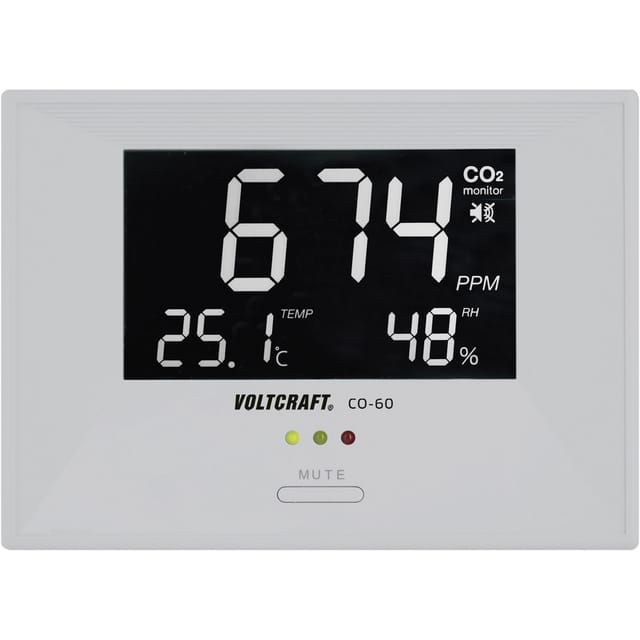 CO2-60 Kohlendioxid-Messgerät 0 - 3000 ppm - Voltcraft