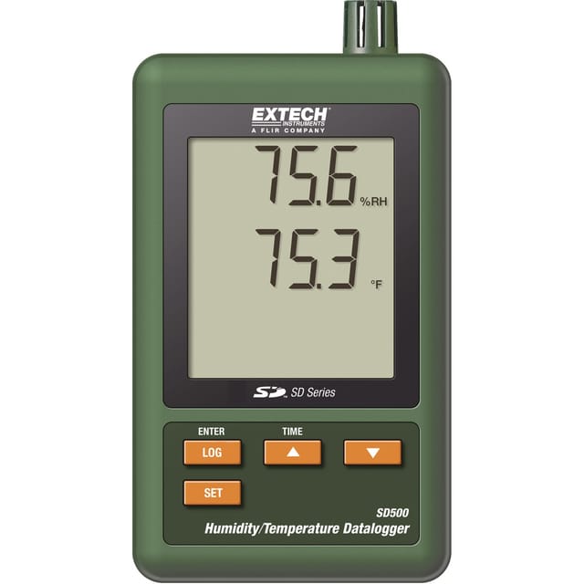 Multi-Datenlogger Extech SD500 Messgröße Temperatur, Luftfeuchtigkeit 0 bis 50 °c 10 bis 90 % rF