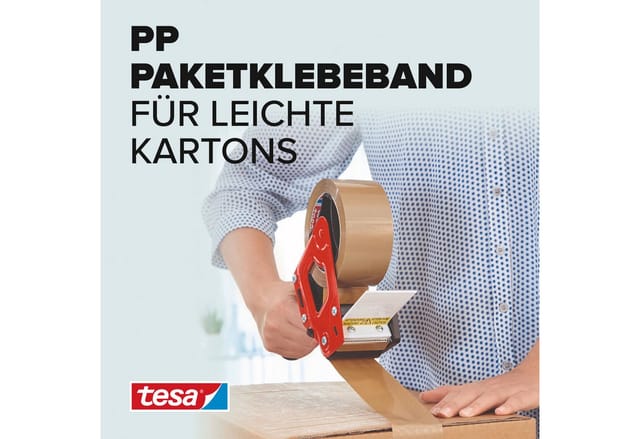6x Tesa pack 64014 Paketband braun - Geräuscharmes Paketklebeband zum Verpacken - Packband für Pakete und Versandschachteln - Verpackungsklebeband