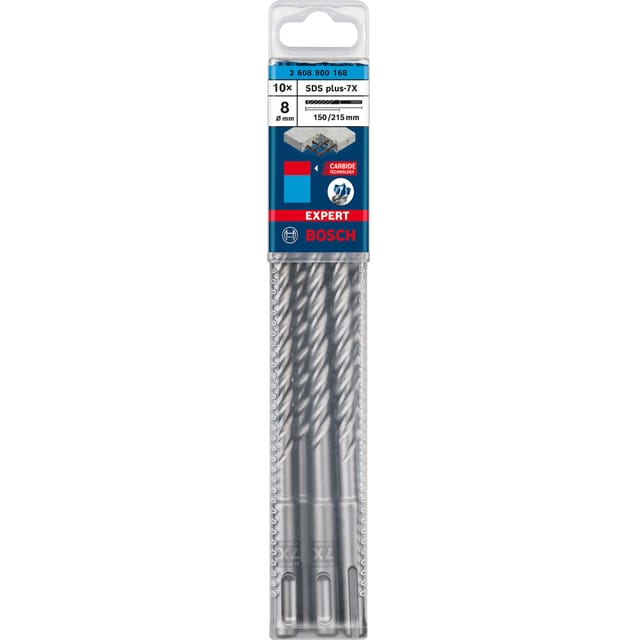 Professional Expert sds plus-7X Hammerbohrer, 8 x 150 x 215 mm, 10-tlg. (2608900168) - Bosch
