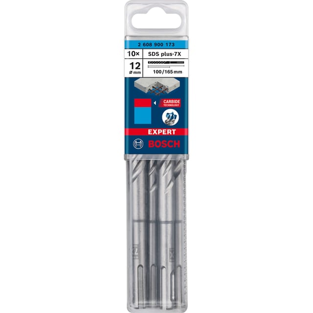 Sds plus-7X 12x100x165mm 10St exper - 2608900173 - Bosch