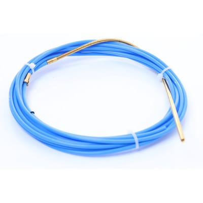 ELMAG PTFE-Seele 4,5 m blau, f. Alu-, Edelstahl u. Miglötdraht Ø 0,6 - 1,0 mm, mit Führungsspirale, Haltenippel & O-Ring