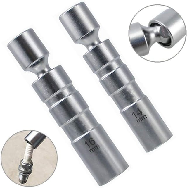 2-teiliger Universeller Flexibler Magnetischer Zündkerzenschlüsselsatz Zündkerzenstecker-entfernungswerkzeug - 14 Mm Und 16 Mm - Rwauto & Motorrad ›werkzeuge & Fehlerbehebung›motorwerkzeuge ›zündkerze