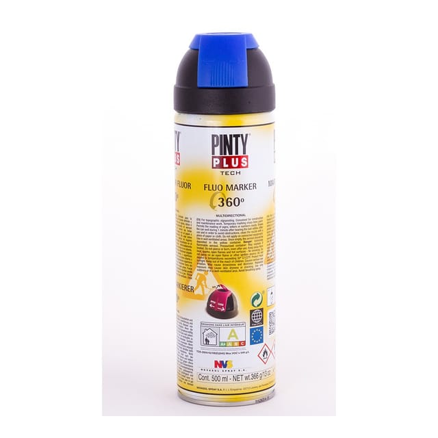 Sprühfarbe PintyPlus Tech Marker 360° Blau 650cc T118