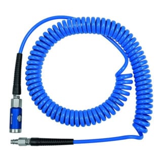 Riegler Spiralschlauch-Druckknopf-Sicherheitskupplung-Set pu ø 12 x 8 Länge 6 m - 158195