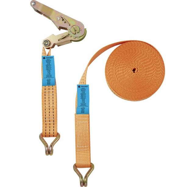 Toolcraft - Zweiteiliger Spanngurt Zugkraft lc Niederzurren (einzeln/direkt)=1500 daN (l x b) 8000 mm