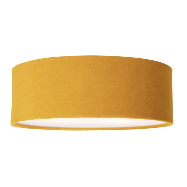 Deckenleuchte ocker 30 cm mit goldener Innenseite - Drum