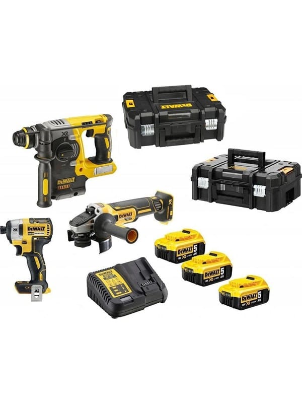 Werkzeuge - Akku-Werkzeug-Set, 9-teilig, mit Akkus und Ladegerät DCK305P3T - Dewalt