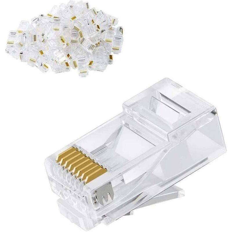 Cat6 Rj45-stecker, Cablecreation 100er-packung Cat6-stecker, Cat6/cat5e Rj45-stecker, Crimp-stecker Für Ethernet-kabel, Utp-netzwerkstecker Für Massivdraht, Anthsinde