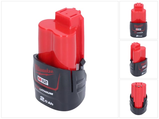 Milwaukee - M12 B2 Akku 12 v 2,0 Ah / 2000 mAh Li-Ion ( 4932430064 )
