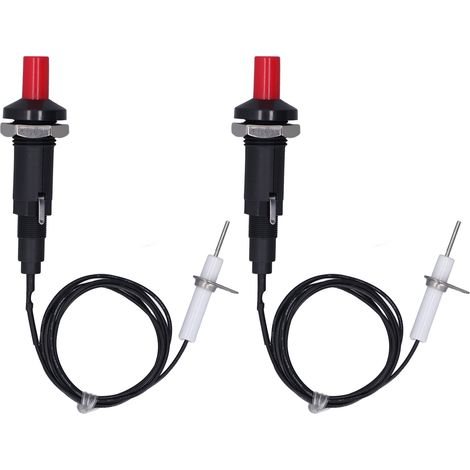 Zweiteiliger Piezozünder, 1 Steckdose, 2 Druckknöpfe Mit 1 Meter Zündkabel, Piezozündung Für Kamin, Backofen, Heizung, Küche