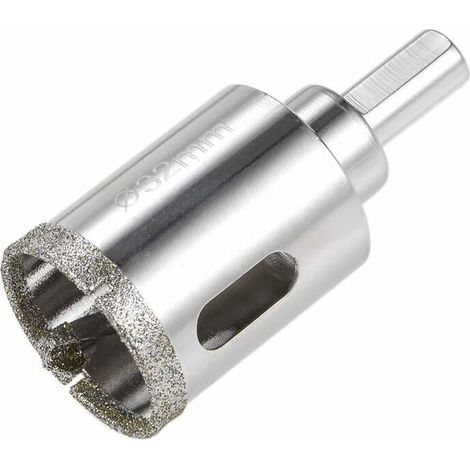 Diamant-lochsägebohrer Für Glas Mit Zentrierspitze Für Glas Und Keramikfliesen, 32 Mm
