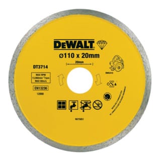 Zubehör - Diamanttrennscheibe Fliesen 110x20 mm DT3714 - Dewalt