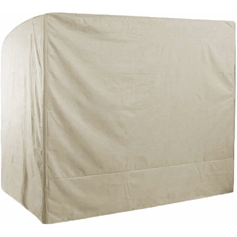 Wasserdichte Schutzhülle Für 3-sitzer-gartenschaukeln, 220 X 125 X 175 Cm, 210d Oxford-gewebe, Uv-beständig, Für Schaukeln Im Außenbereich – Beige