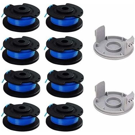 Packung Mit 10 Ryobi One+ Ersatzspulen, 18 V Bis 40 V, Ø 1,6 Mm, 20,11 M (8 Spulen, 2 Abdeckungen)