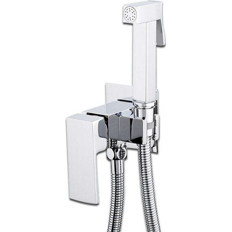 Unterputz-bidet-set Mit Schlauch, Halterung, Duschkopf, Warm- Und Kaltwasseranschluss, Chrom
