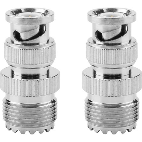 Packung Mit 2 Rf Bnc-stecker Auf Uhf So239 Pl-259-buchse Koaxial-adapterkabelstecker