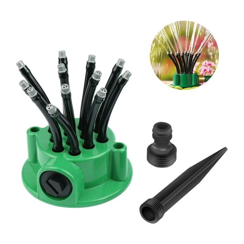 X 360°-gartensprenger Mit Automatischem Drehkopf, Multidirektionales Bewässerungssystem Für Rasen Und Gemüsegarten