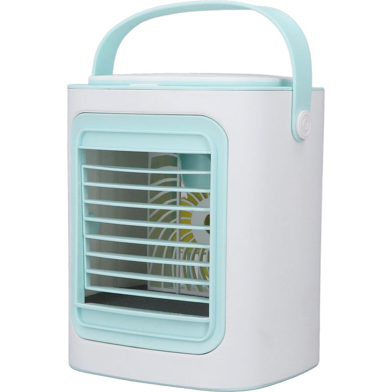 Tischventilator Und Luftbefeuchter Mit 3 Einstellbaren Einheiten, Tragbar, Mit Usb-anschluss Und Ladegerät, Ideal Für Das Haus.