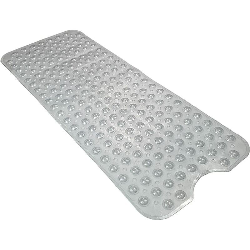 Rutschfeste Badematte. Schimmelresistent. Extra Lang. Antibakteriell. Hypoallergene Duschmatte. Maschinenwaschbar. 100 X 40 Cm. Transparent.