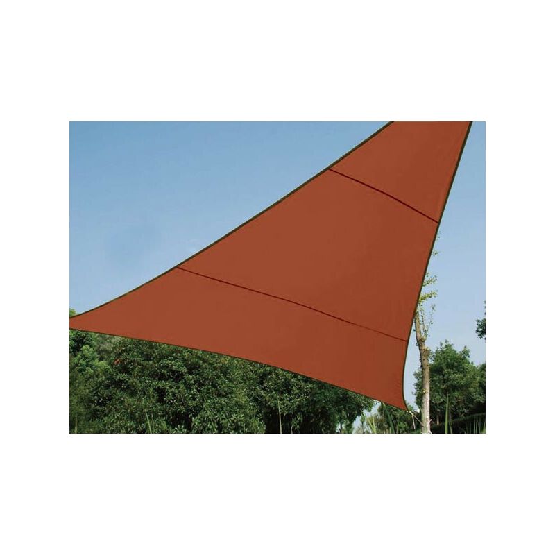 Sonnensegel, Wasserabweisend, 3,6 X 3,6 X 3,6 M, 160 G/m², Polyester, Dreieckig, Rotbraun