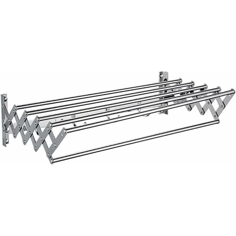 Cisea Ausziehbarer Handtuchhalter, Wandmontage, Edelstahl, 5 Stangen Für Badezimmer, Balkon, Außenbereich, Wohnzimmer