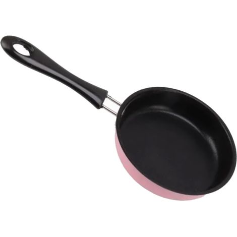 Mini-bratpfanne Aus Edelstahl Mit Antihaftbeschichtung – Rosa – Induktionsgeeignet