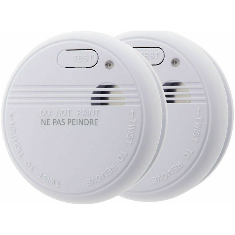2er-pack Nf-zertifizierte Rauchmelder – 5 Jahre Garantie – 5 Jahre Batterielebensdauer – Inkl. Batterie Und Installationszubehör
