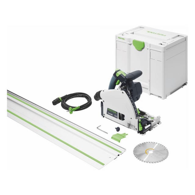 Tauchsäge ts 60 KEBQ-Plus-FS, incl. Kreissägeblatt, Führungsschiene, Zubehör, Systainer - Festool