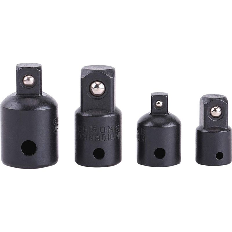 4-teiliges Schlagschrauber-adapterset, Reduzieradapter, Ratschenschlüssel-umrüstsatz, Schlagschrauber, Chrom-vanadium-stahl, 1/4" Auf 3/8", 3/8" Auf 1/2", 1/2" Auf 3/8", 3/8" Auf 1/4