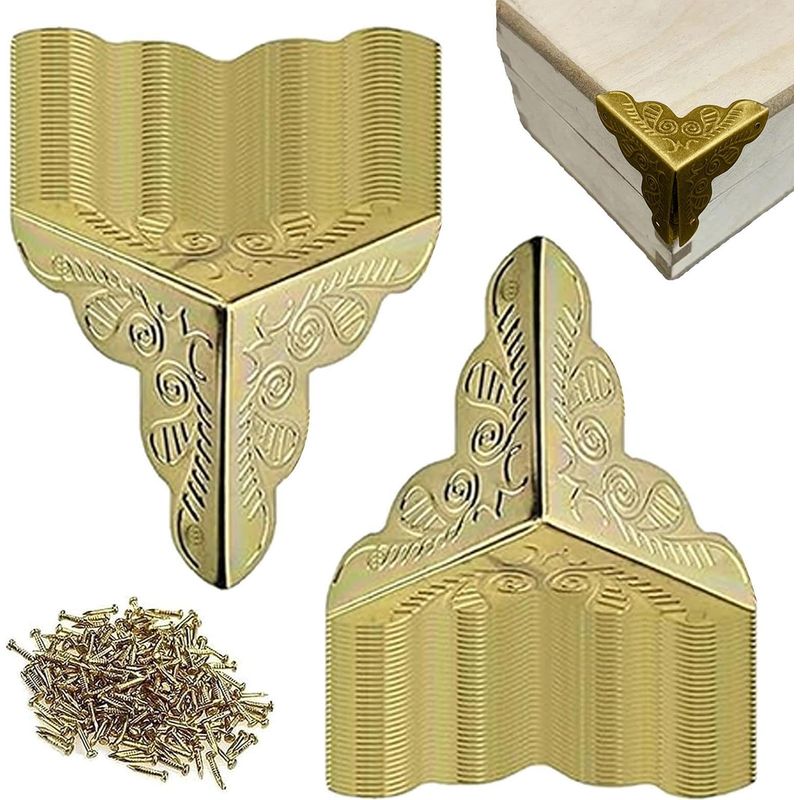 Treppenstaubschutz Für Holzstufen, 100 Stück Vintage-treppenstaubschutz, Treppeneckenstaubschutz Mit Schrauben, Eckenschutzpuffer