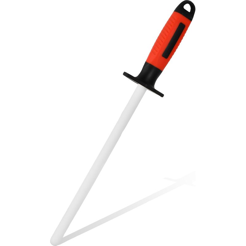 Diamant-wetzstahl, 39 Cm Körnung, Professioneller Wetzstahl, Keramik-wetzstab, Komfortgriff, Messerschärfer, Ideal Für Koch- Und Metzgermesser