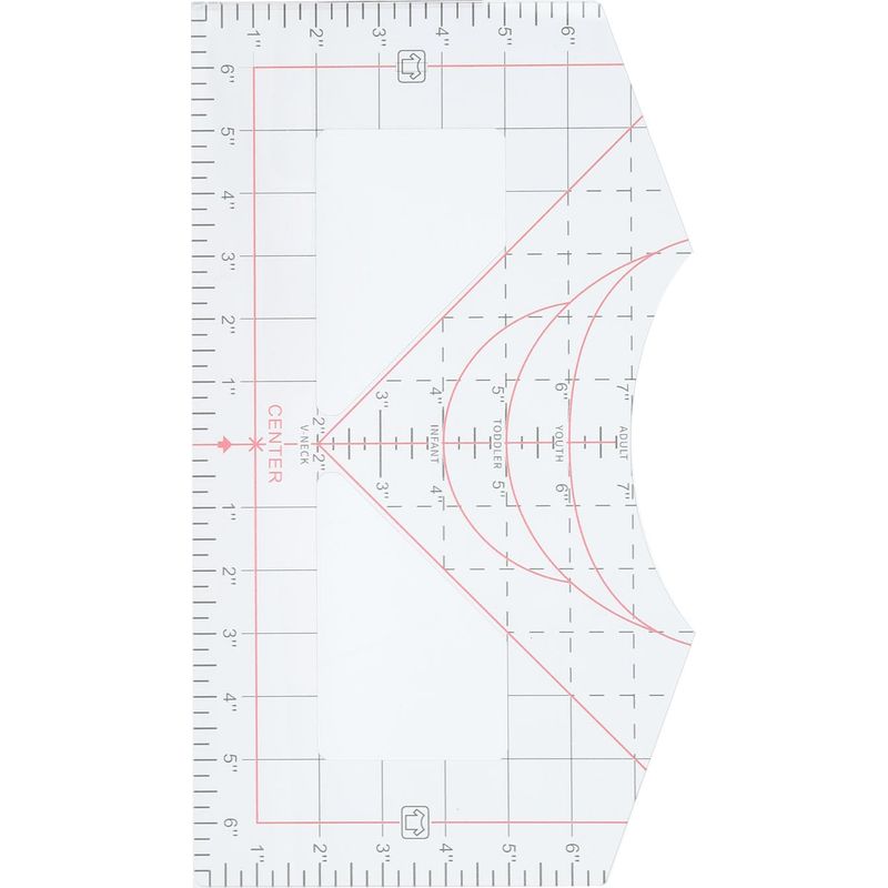 T-shirt-lineal-ausrichtungshilfe, Transparentes Acryl-rundlineal Für V-ausschnitt Zum Zentrieren Von Designs, Ideal Für Alle Shirtgrößen Und Anwendungsbereiche