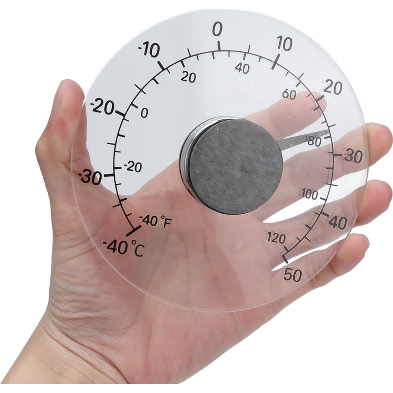 Wasserdichtes, Transparentes Fensterthermometer Für Den Außenbereich Mit Zwei Messbereichen (-40 °c Bis 50 °c / -40 °f Bis 120 °f) Für Zuhause, Büro, Terrasse Und Garten.