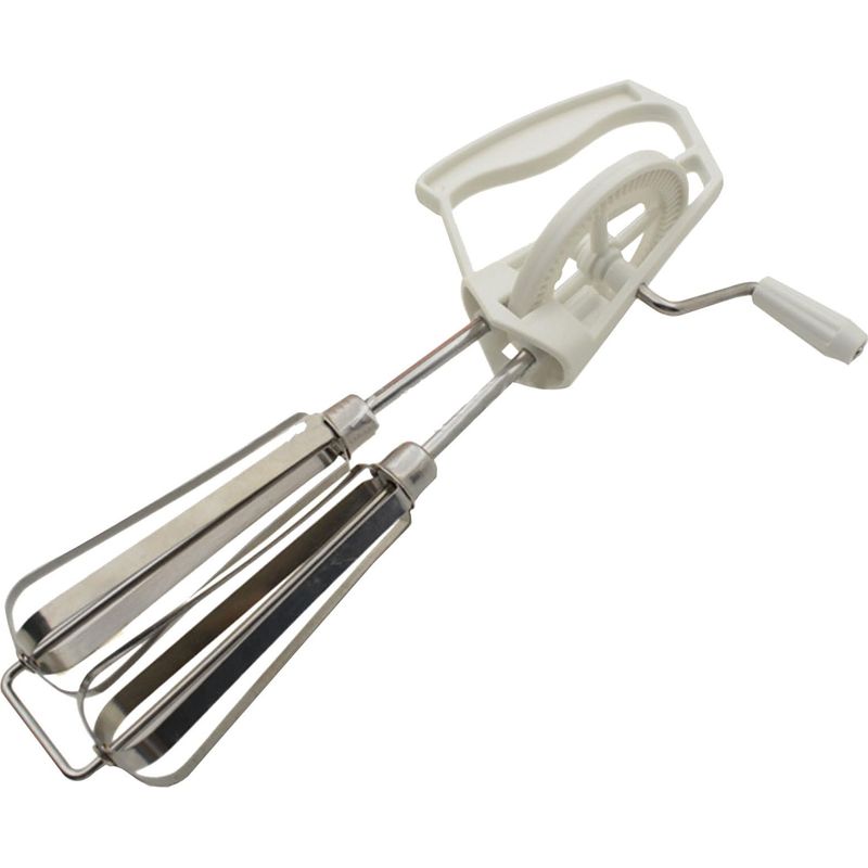 Handmixer, Manueller Schneebesen – Kurbelbesen Aus Edelstahl Mit 2 Rühraufsätzen, Hängegerät, Spülmaschinenfest, Multifunktionaler Eierquirl