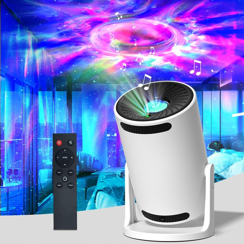 Planetarium-sternenprojektor, 15 Lichteffekte, 180°-drehung, Bluetooth, Fernbedienung, Schlafzimmer
