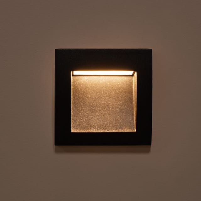 LED-Wegeleuchte Außen 4W Einbau Rechteckig Schwarz Leif 2700K Warmweiß