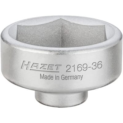 Hazet Ölfilter-Schlüssel, Vierkant hohl 10 mm (3/8), Außen-Sechskant Profil, 50 mm