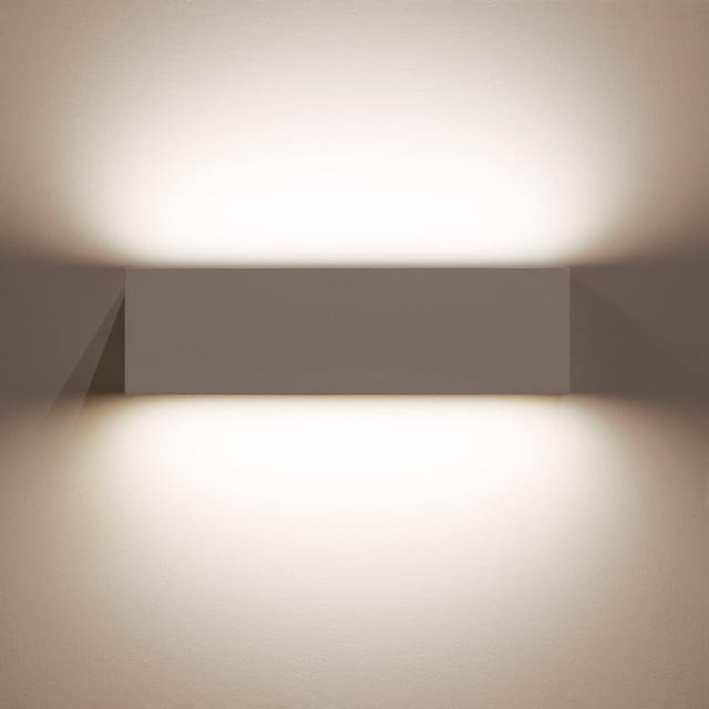Efectoled - LED-Wandleuchte 10W Aussen Doppelseitige Beleuchtung Rechteckig Weiss Lena 2700K Warmweiß