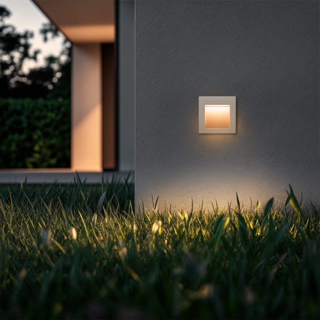 LED-Wegeleuchte Außen 4W Einbau Rechteckig Weiss Leif 2700K Warmweiß
