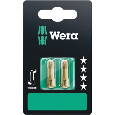 855/1 th sb SiS 05073372001 Kreuzschlitz-Bit pz 3 Werkzeugstahl extra hart d 6.3 2 St. - Wera