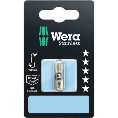 3855/1 ts sb Bits, Edelstahl, pz 3 x 25 mm 05073615001 - Wera