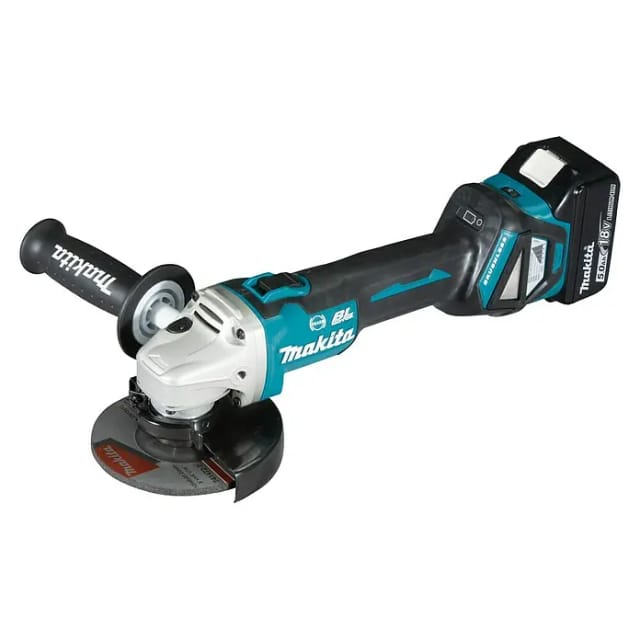 Akku-Winkelschleifer 18V DGA513RTJ mit 2x 5,0 Ah Akkus + Lader im makpac - Makita